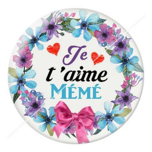 Cabochon résine a coller 25 mm mémé b2 