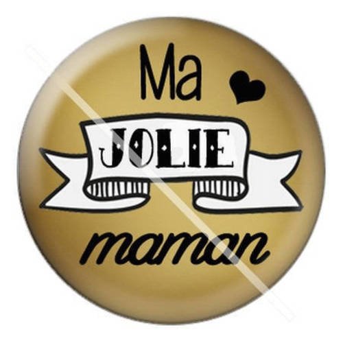 Cabochon résine a coller 25 mm pour maman a7 