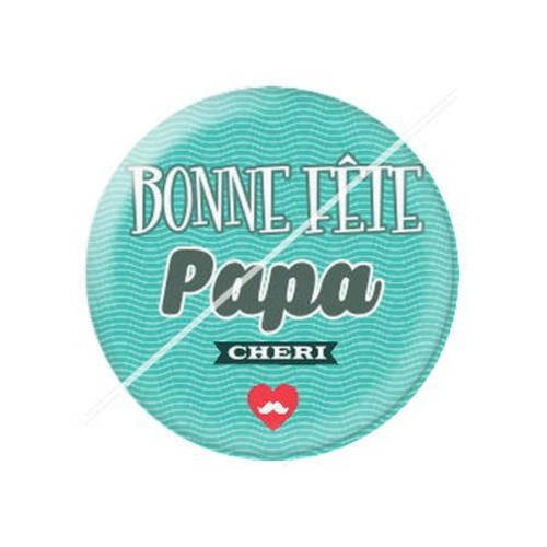 Cabochon résine a coller 25 mm pour papa b8 