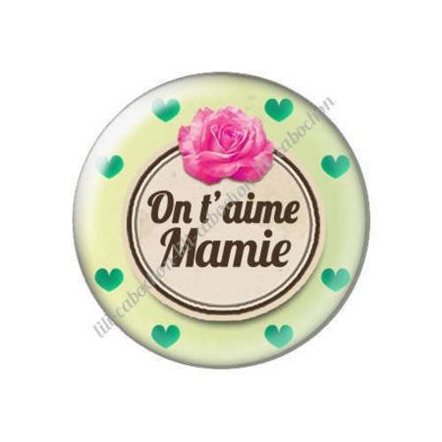 Cabochon résine a coller 25 mm  mamie m31 