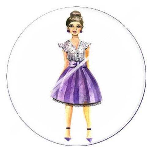 Cabochon résine a coller 25 mm femme mode mam'zelle 5 