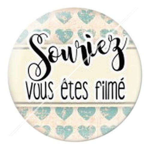 Cabochon résine a coller 25 mm miss mademoiselle selfie coeur 11 