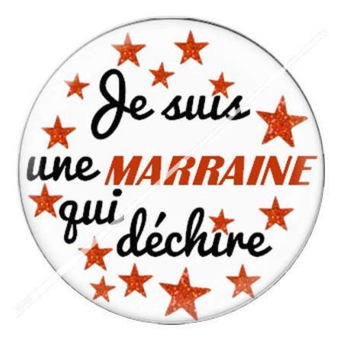 Cabochon résine a coller 25 mm marraine qui déchire 3 