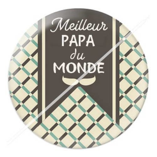 Cabochon résine a coller 25 mm papa 12 