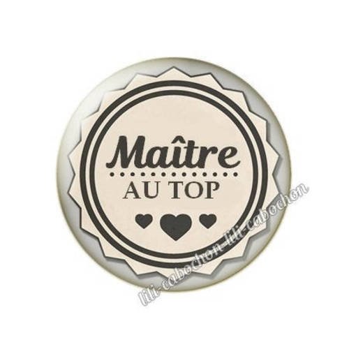 Cabochon résine a coller 25 mm maître ab39 