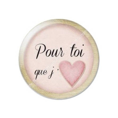 Cabochon résine a coller 25 mm saint valentin cupidon 18 
