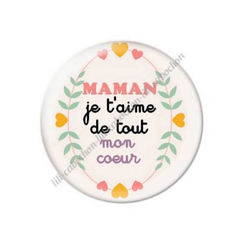 Cabochon résine a coller 25 mm maman m39 