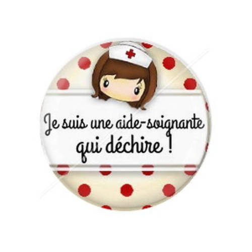 Cabochon résine a coller 25 mm pour aide soignante 2 