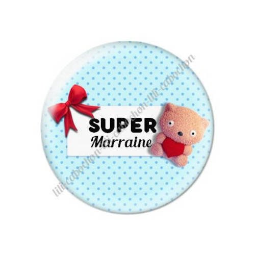 Cabochon résine a coller 25 mm marraine k3 