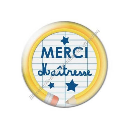 Cabochon résine a coller 25 mm maîtresse h21 