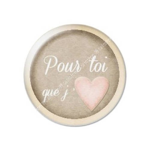 Cabochon résine a coller 25 mm saint valentin cupidon 19 
