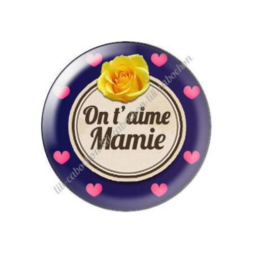 Cabochon résine a coller 25 mm  mamie m35 