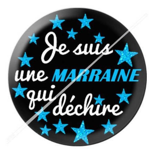 Cabochon résine a coller 25 mm marraine qui déchire 8 