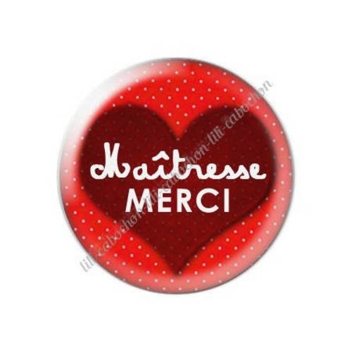 Cabochon résine a coller 25 mm maîtresse h20 