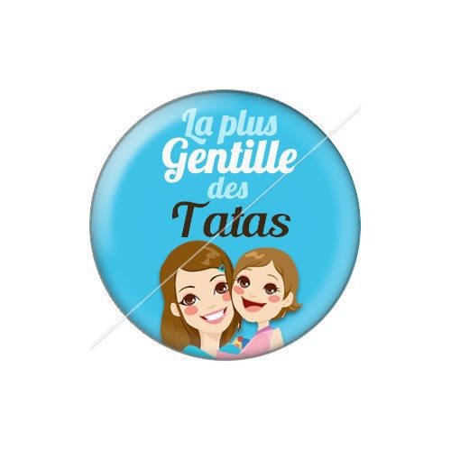 Cabochon résine a coller 25 mm tatie tata j34 