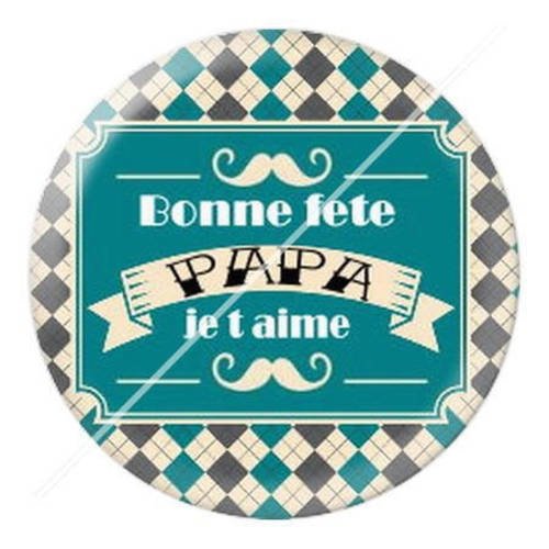 Cabochon résine a coller 25 mm pour papa f8 