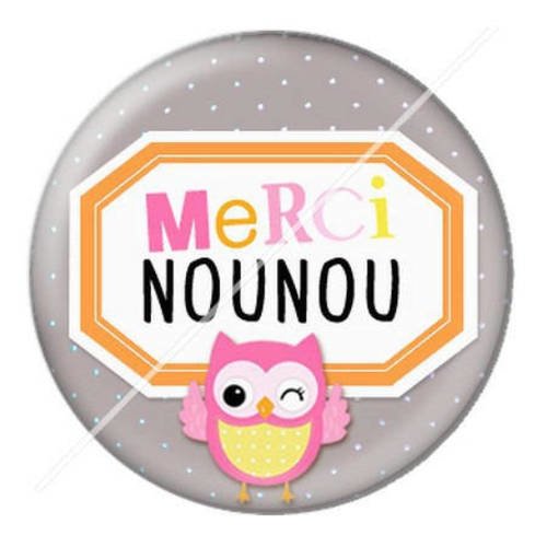 Cabochon résine a coller 25 mm nounou f4 