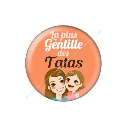 Cabochon résine a coller 25 mm tatie tata j37 