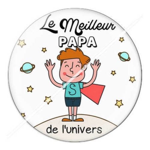Cabochon résine a coller 25 mm papa 11 