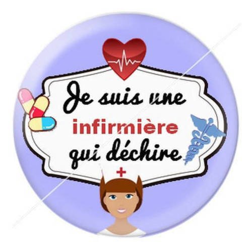 Cabochon résine a coller 25 mm infirmière f6 