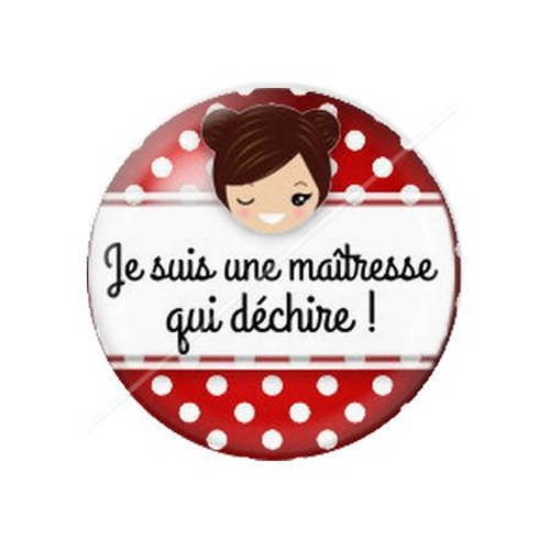 Cabochon résine a coller 25 mm pour maîtresse 