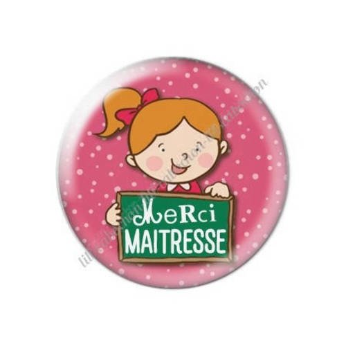 Cabochon résine a coller 25 mm maîtresse h24 