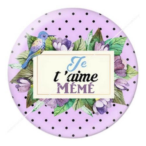 Cabochon résine a coller 25 mm mémé b6 