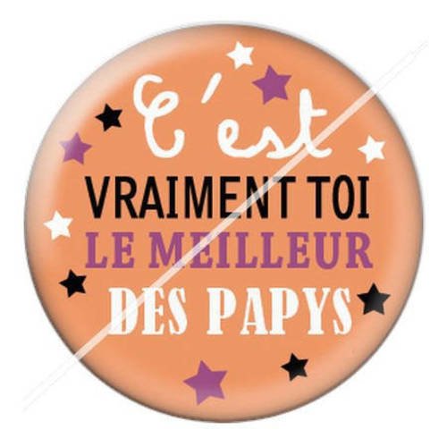 Cabochon résine a coller 25 mm pour fête papy papi 24 