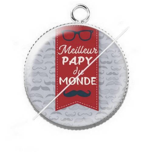 Pendentif cabochon résine pour papy 16 