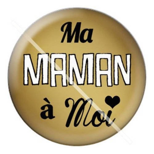 Cabochon résine a coller 25 mm pour maman a14 