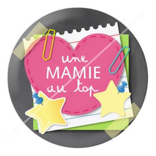Cabochon résine a coller 25 mm pour mamie c12 