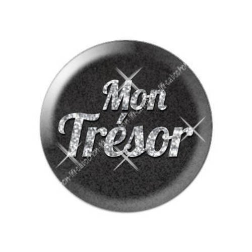 Cabochon résine a coller 25 mm saint valentin mon trésor 