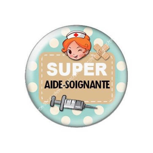 Cabochon résine a coller 25 mm super aide soignante j8 