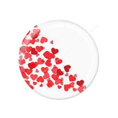 Cabochon résine a coller 25 mm  coeur amour valentin 12 