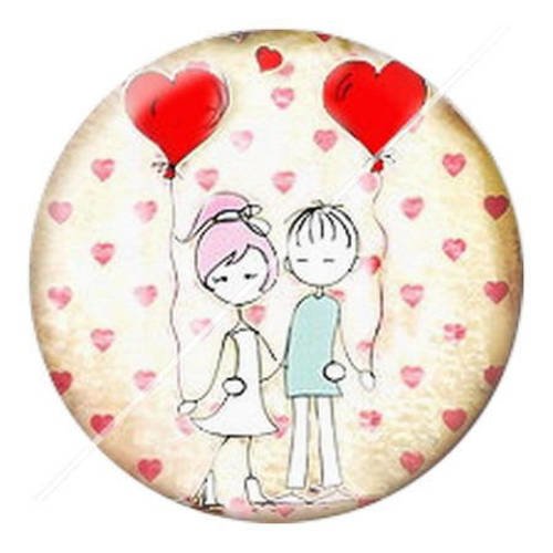 Cabochon résine a coller 25 mm amour couple saint valentin 2 