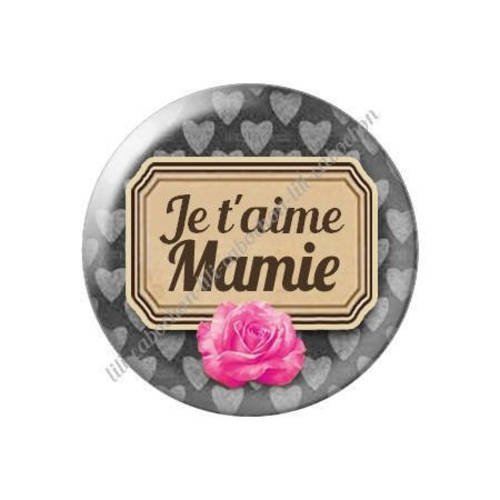 Cabochon résine a coller 25 mm  mamie m47 