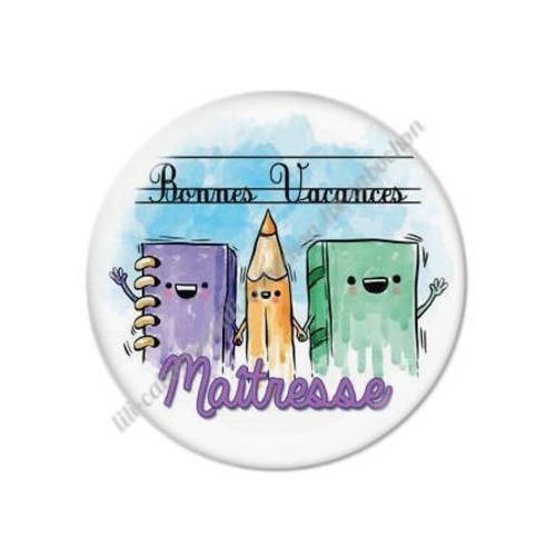 Cabochon résine a coller 25 mm maîtresse t49 