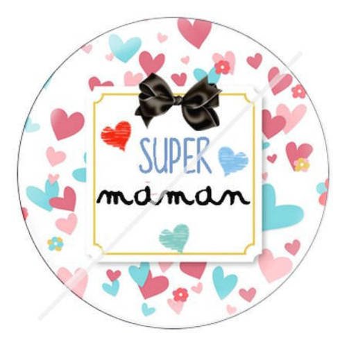 Cabochon résine a coller 25 mm pour maman s10 