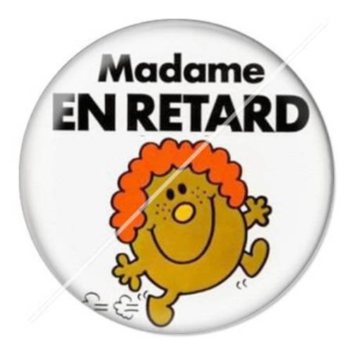 Cabochon résine a coller 25 mm madame 12 