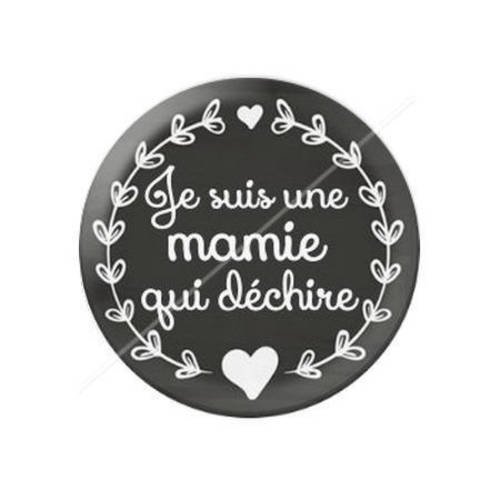 Cabochon résine a coller 25 mm mamie e1 