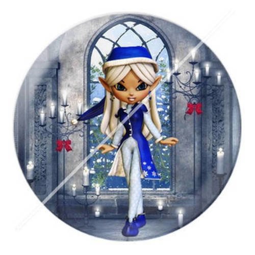 Cabochon résine a coller 25 mm noël c1 