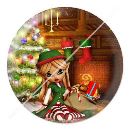 Cabochon résine a coller 25 mm noël c3 