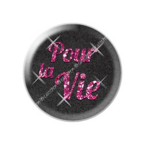 Cabochon résine a coller 25 mm saint valentin pour la vie 