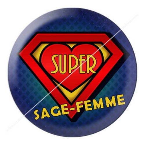 Cabochon résine a coller 25 mm sage-femme f11 