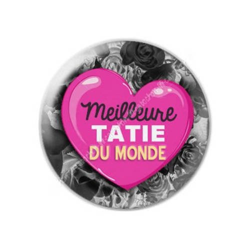 Cabochon résine a coller 25 mm tatie tata f11 