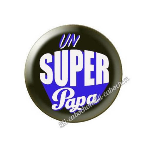 Cabochon résine a coller 25 mm papa p37 