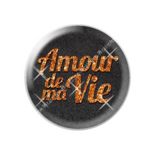 Cabochon résine a coller 25 mm saint valentin amour de ma vie 