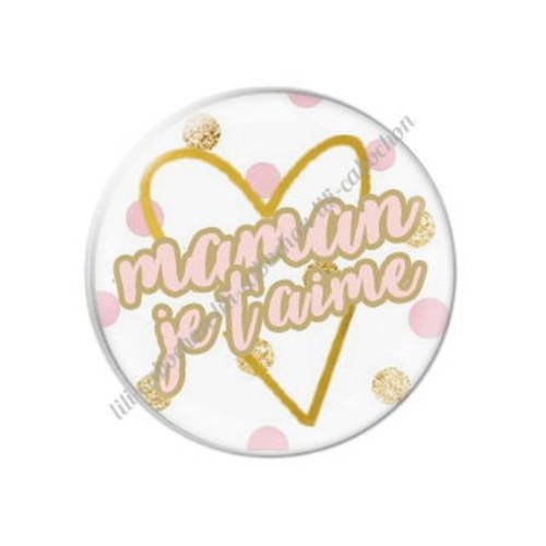 Cabochon résine a coller 25 mm maman v9 