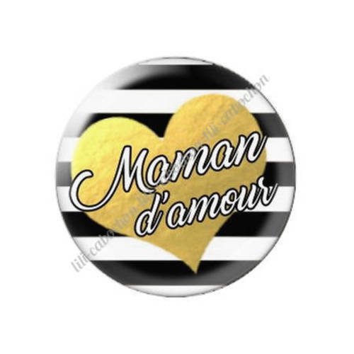 Cabochon résine a coller 25 mm maman v6 