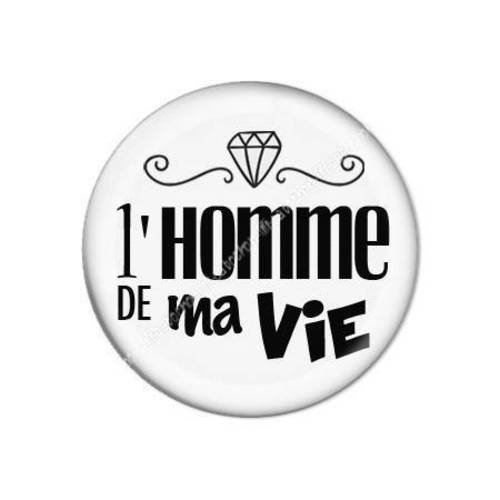 Cabochon résine a coller 25 l'homme de ma vie 8 